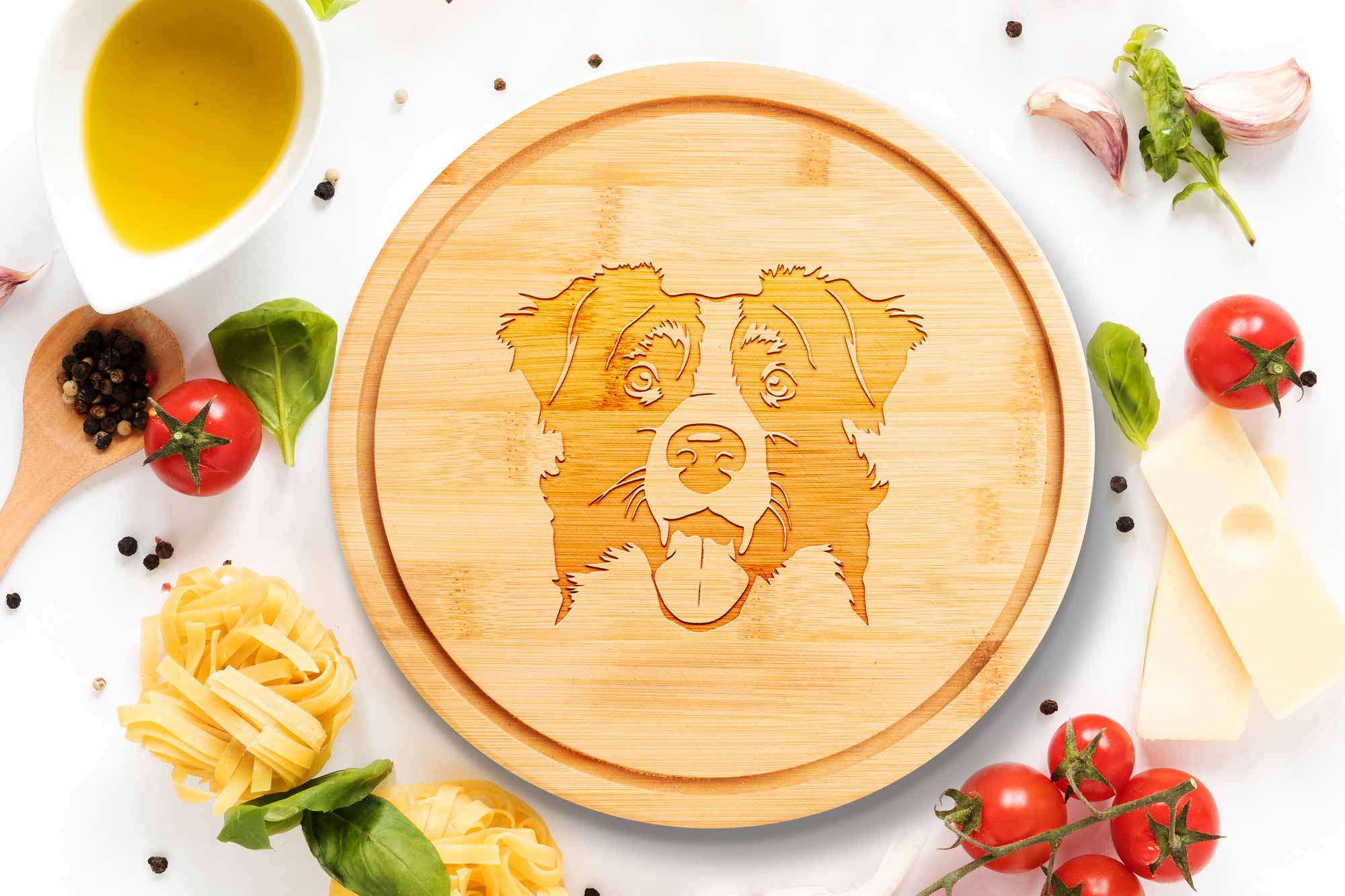Border Collie Chopping Board
