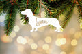 Personalised Dachshund Christmas Decoration