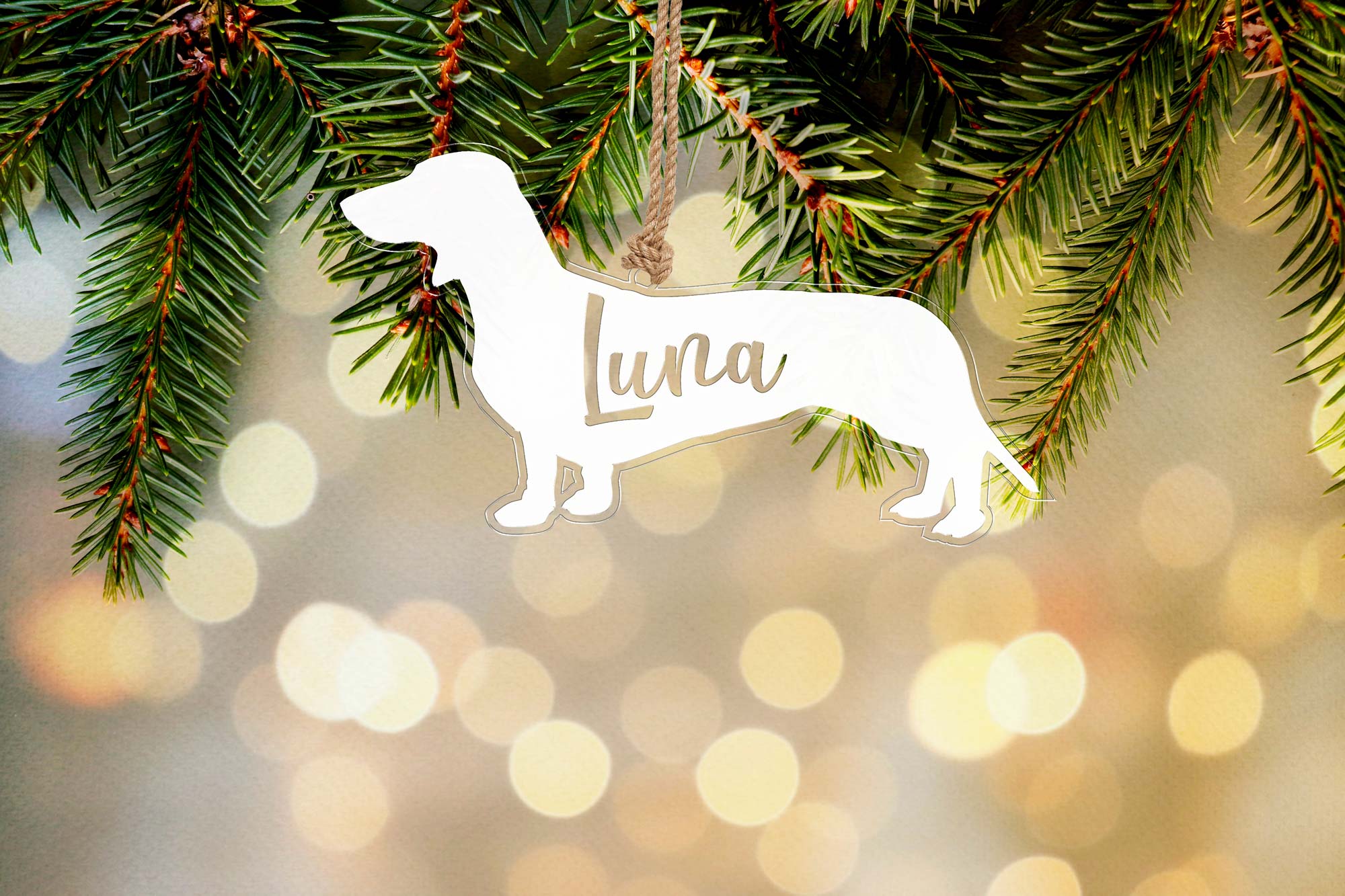 Personalised Dachshund Christmas Decoration