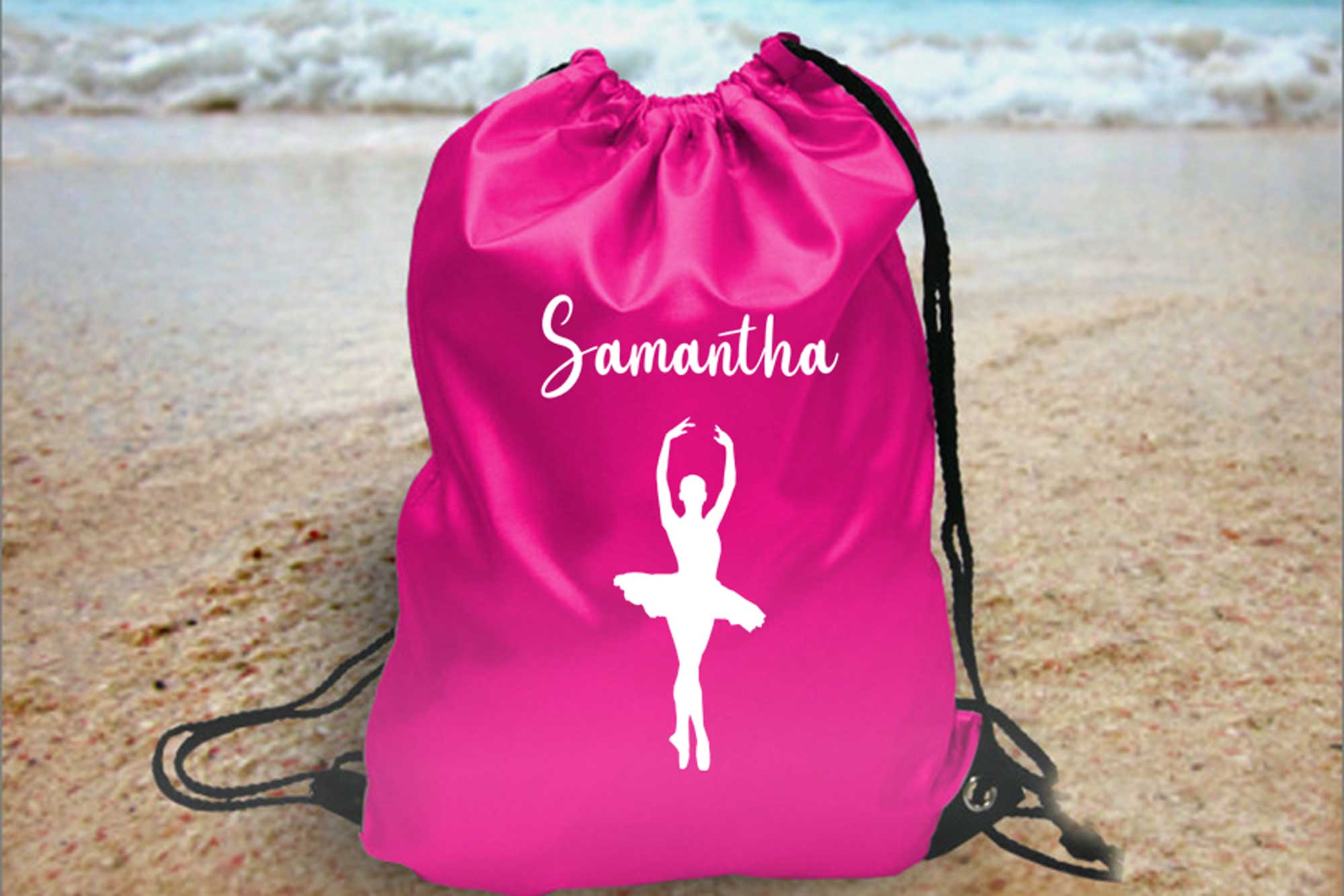 Personalised Ballerina Drawstring Bag