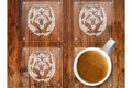 Chow Chow Glass Coasters Set
