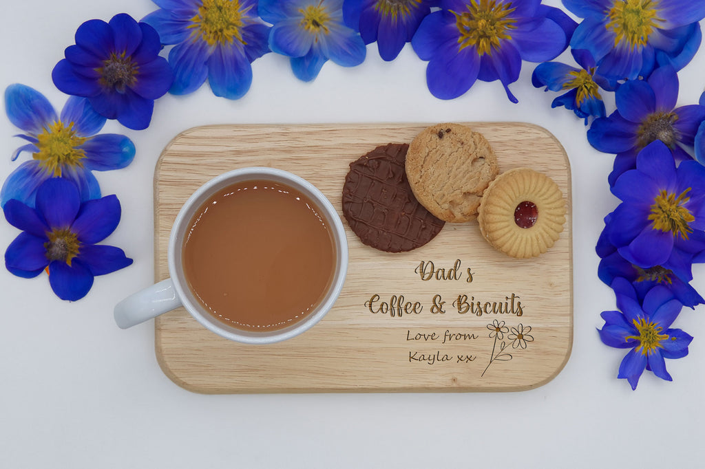 Personalised Tea & Biscuit  Board, Fathers Day