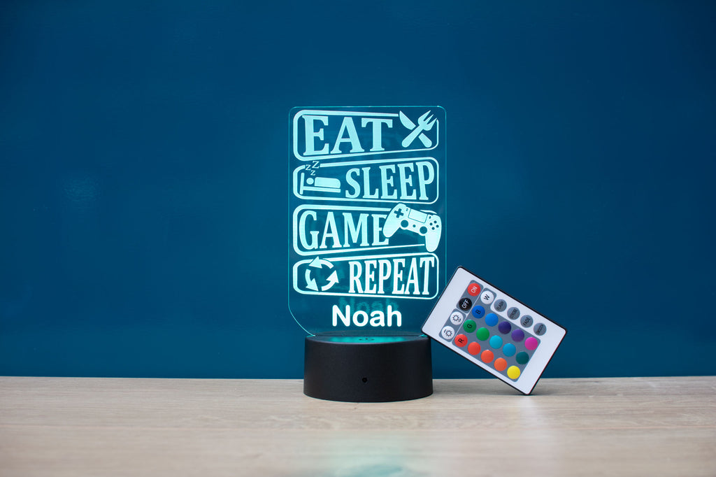 Personalised Gamer LED Night Light