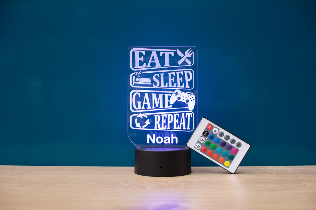 Personalised Gamer LED Night Light