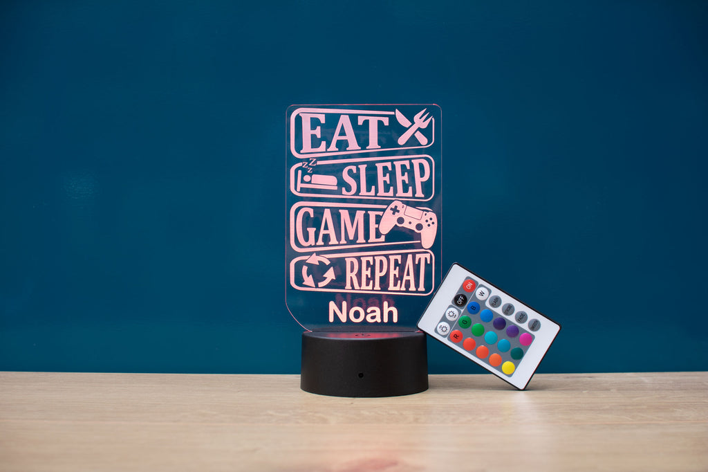 Personalised Gamer LED Night Light