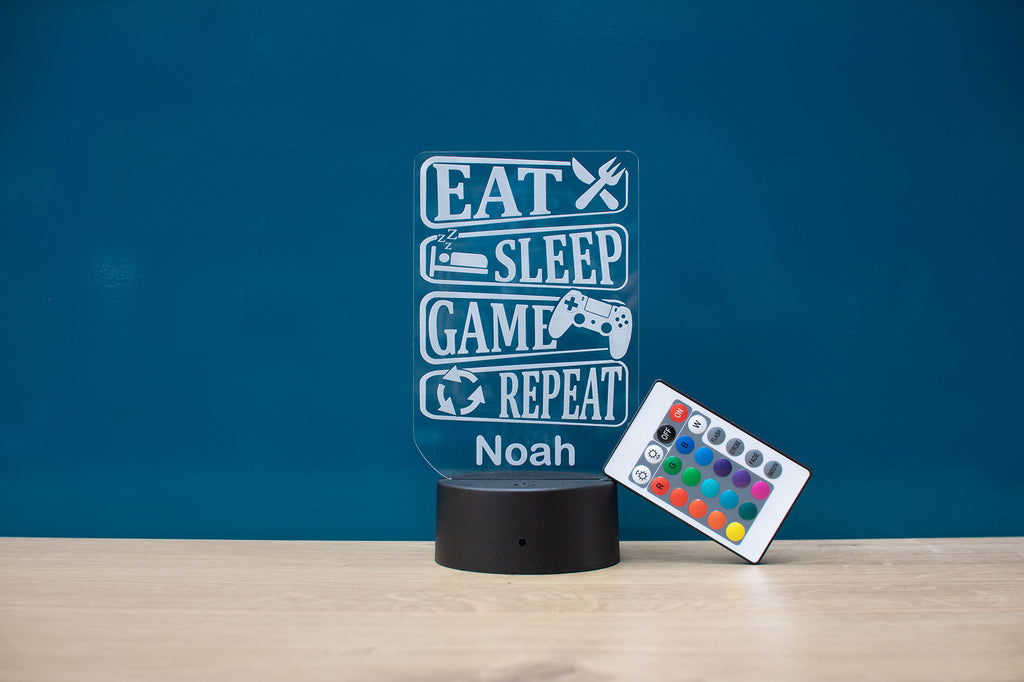 Personalised Gamer LED Night Light