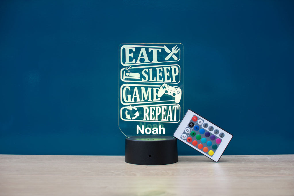 Personalised Gamer LED Night Light