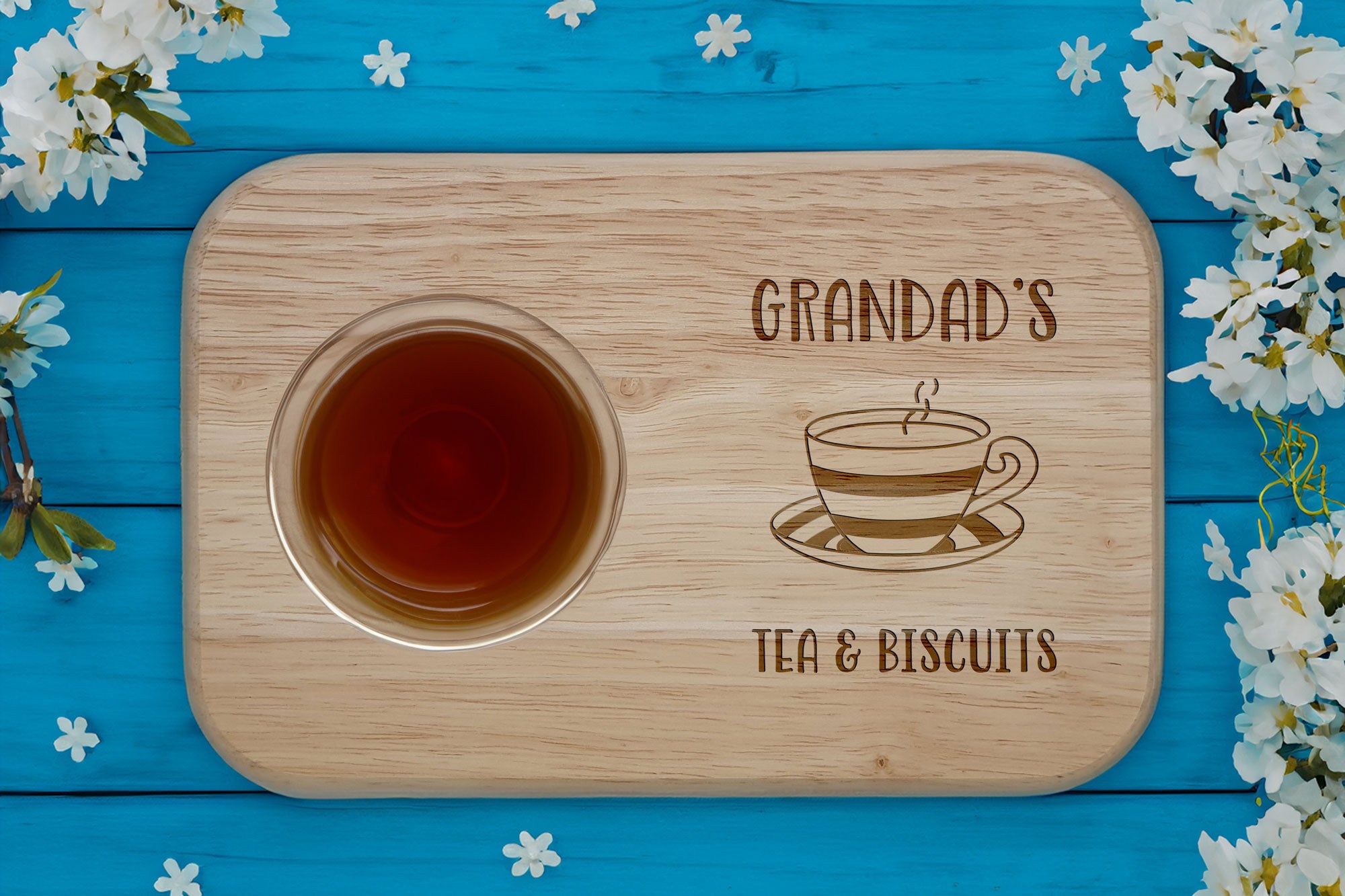 Personalised Tea & Biscuit  Board, Fathers Day
