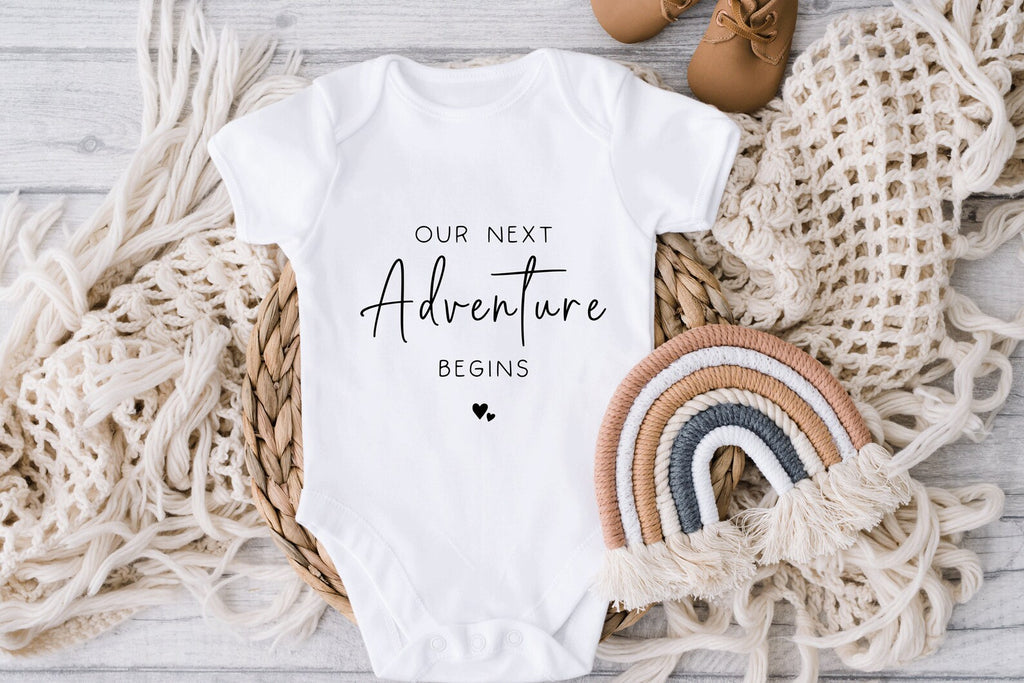 Pregnancy Announcement Baby Vest, Our Next Adventure