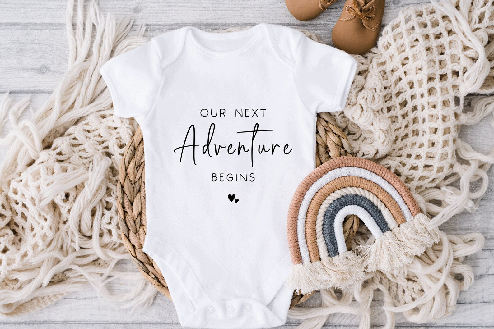 Pregnancy Announcement Baby Vest, Our Next Adventure