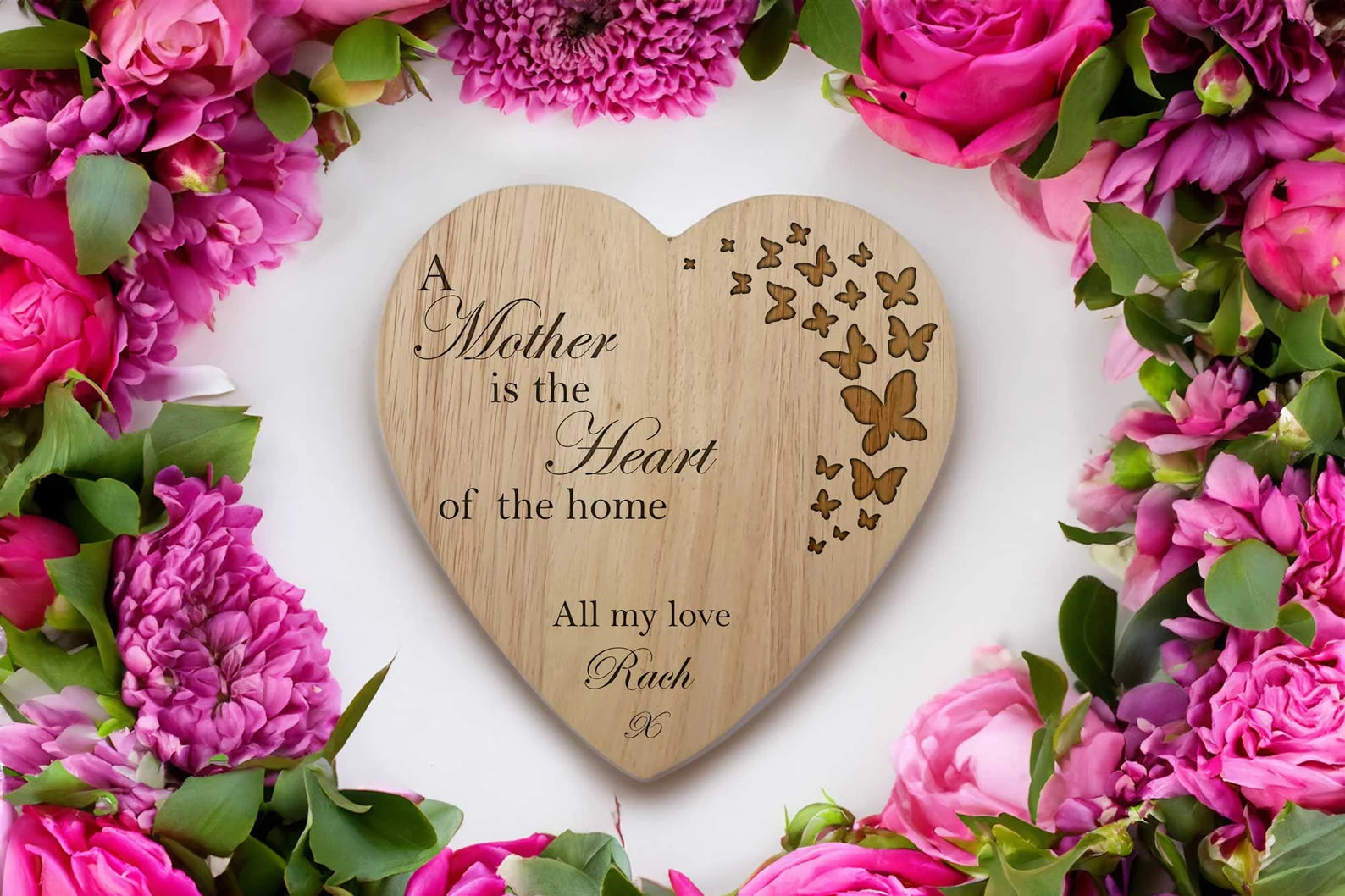 Personalised Heart Mothers day Chopping Board