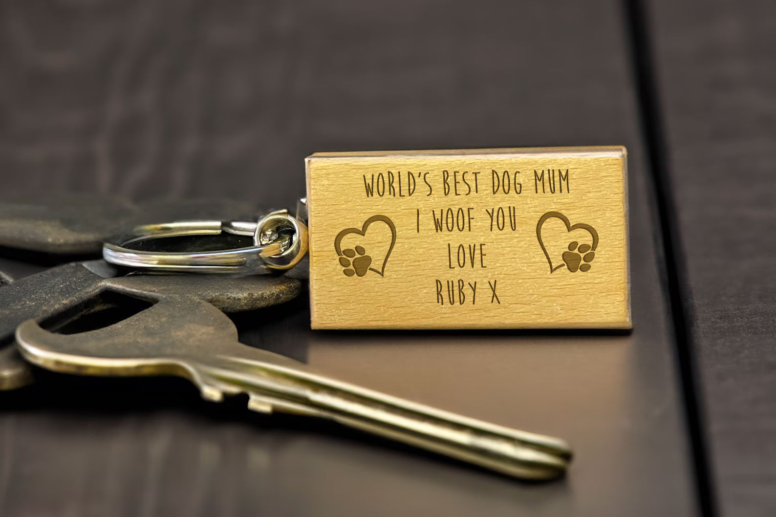 Personalised Dog Mum Keyring Gift