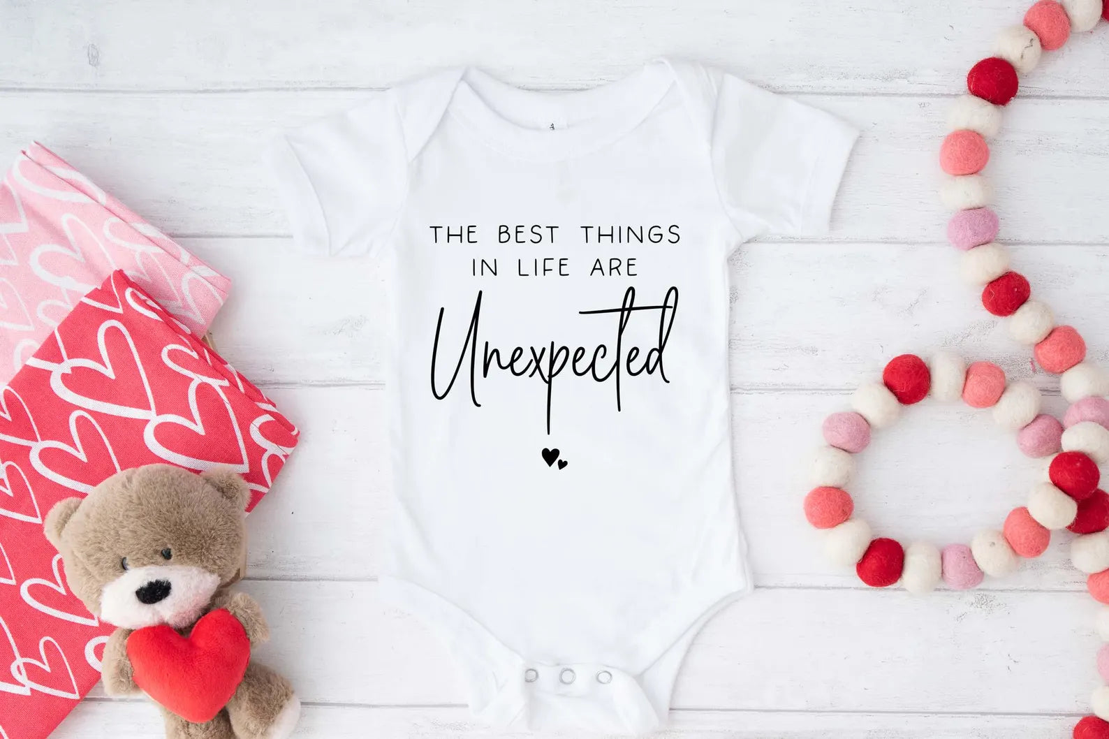 Pregnancy Announcement Baby Vest, Unexpected
