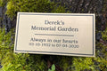 Personalised Brushed Brass Effect Memorial Plaque,