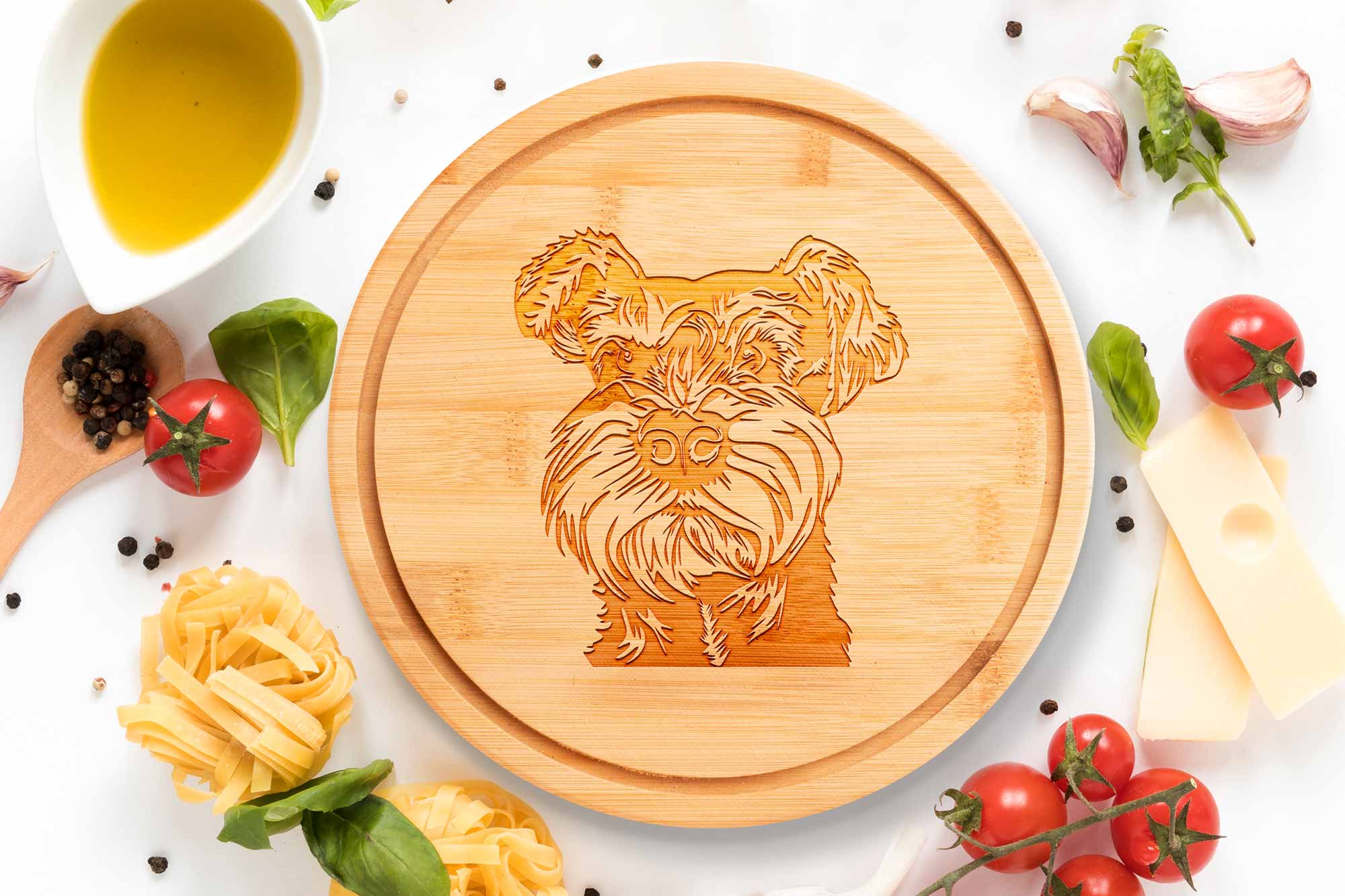 Miniature Schnauzer Wooden Chopping Board