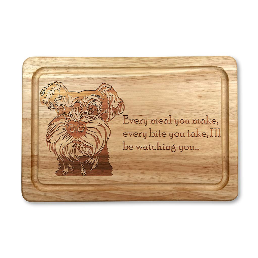 Miniature Schnauzer Wooden Chopping Board