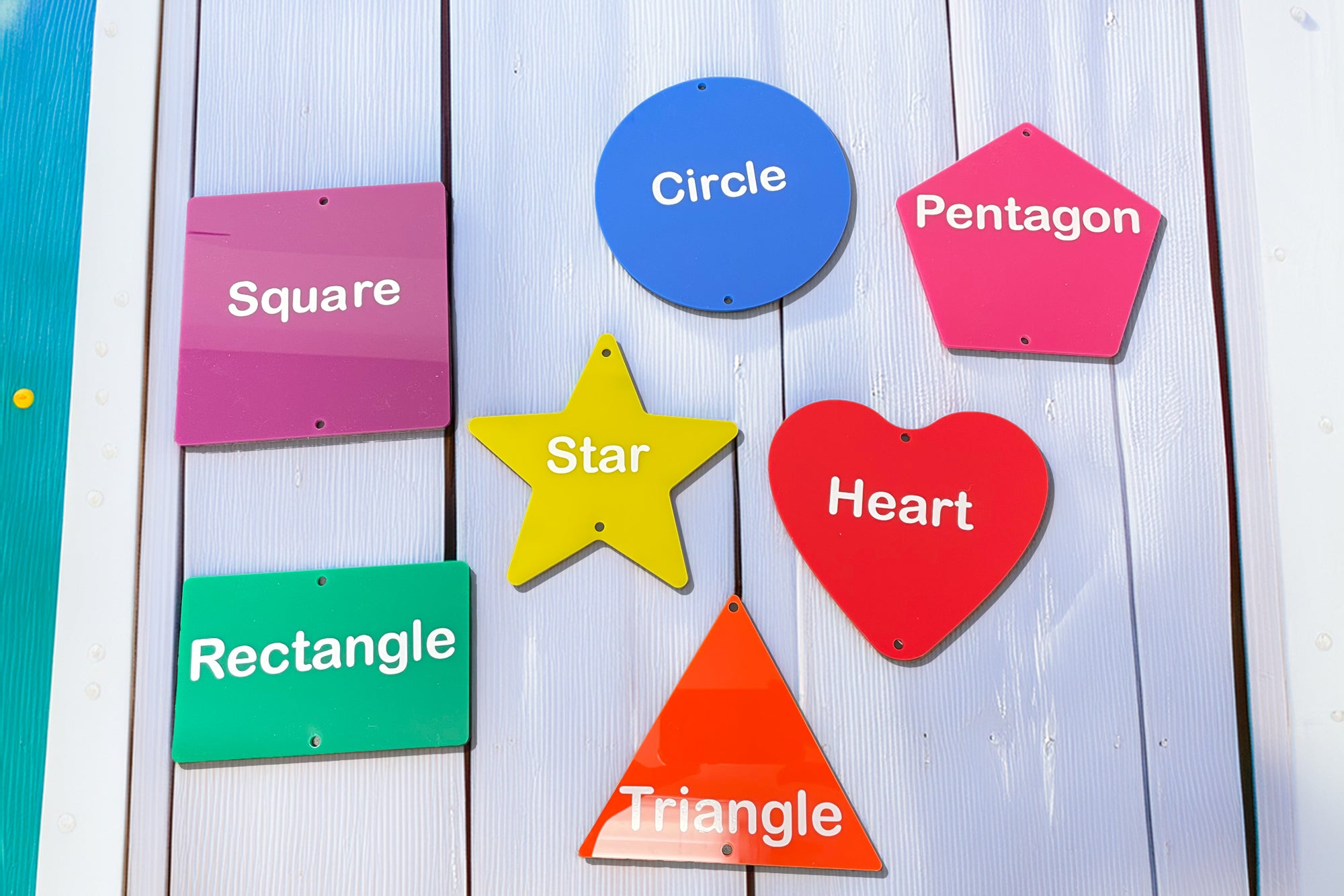 Outdoor Colour Shapes, Sensory play