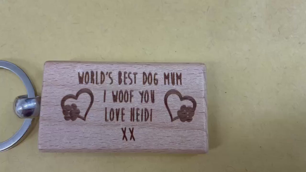 Personalised Dog Mum Keyring Gift