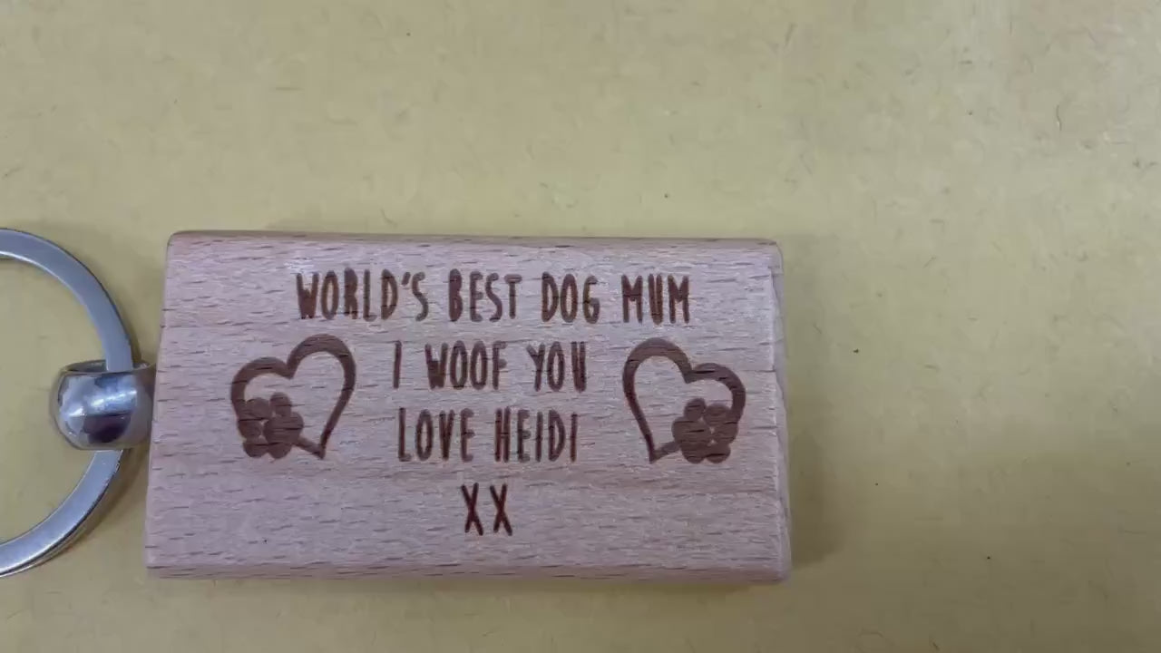 Personalised Dog Mum Keyring Gift