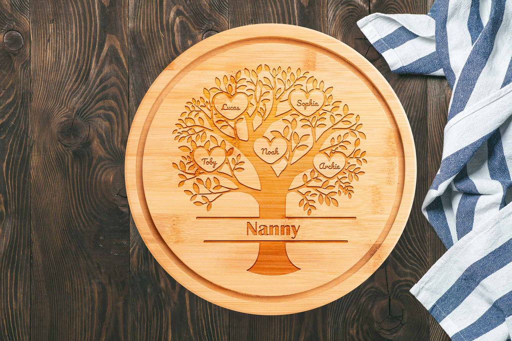 Personalised Family Tree Chopping Board