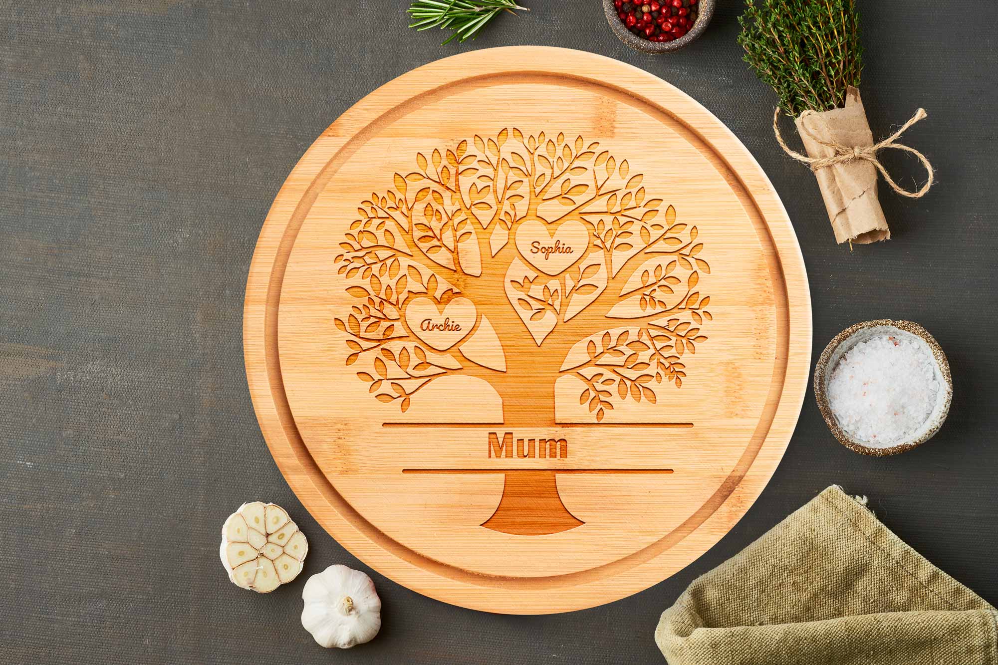 Personalised Family Tree Chopping Board