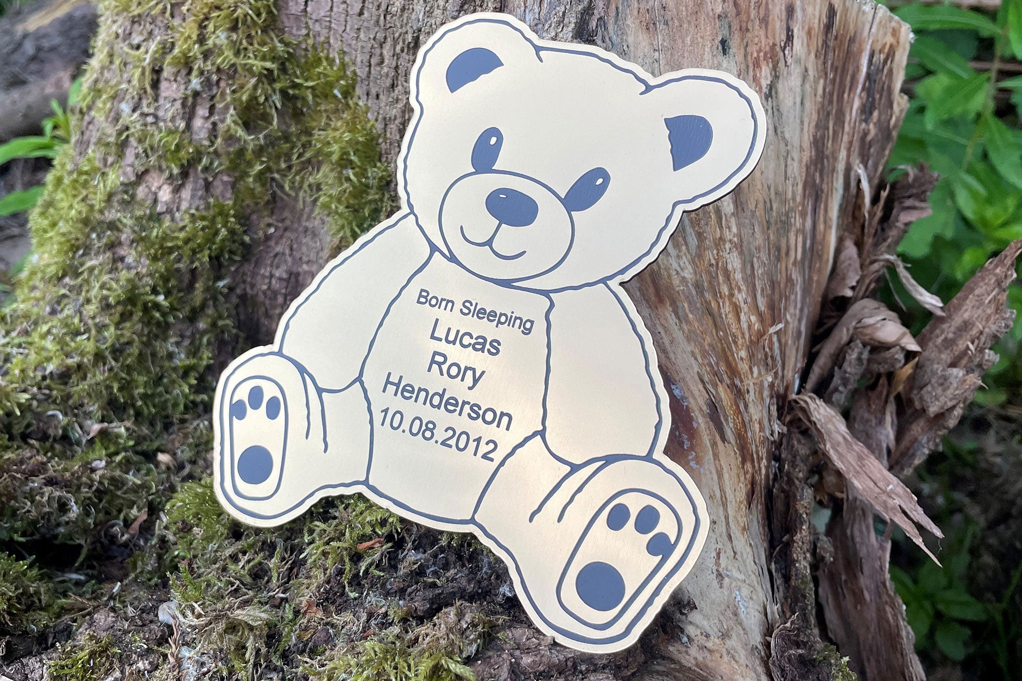Personalised Teddy Bear Memorial Plaque