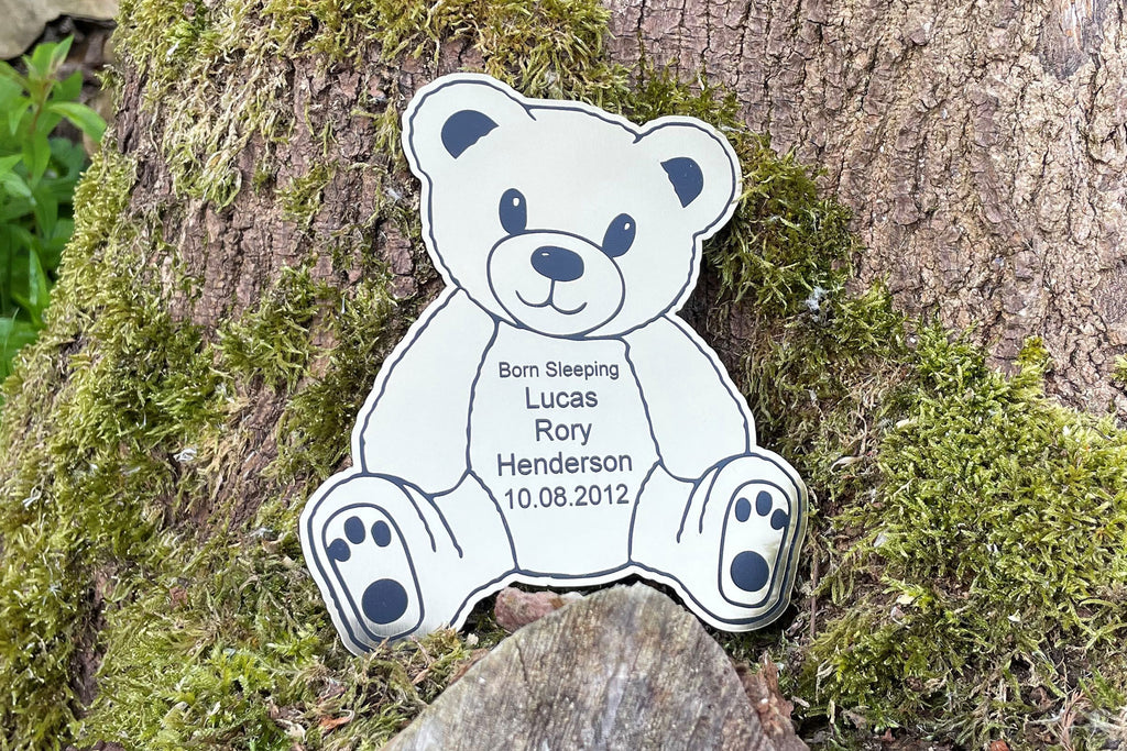 Personalised Teddy Bear Memorial Plaque