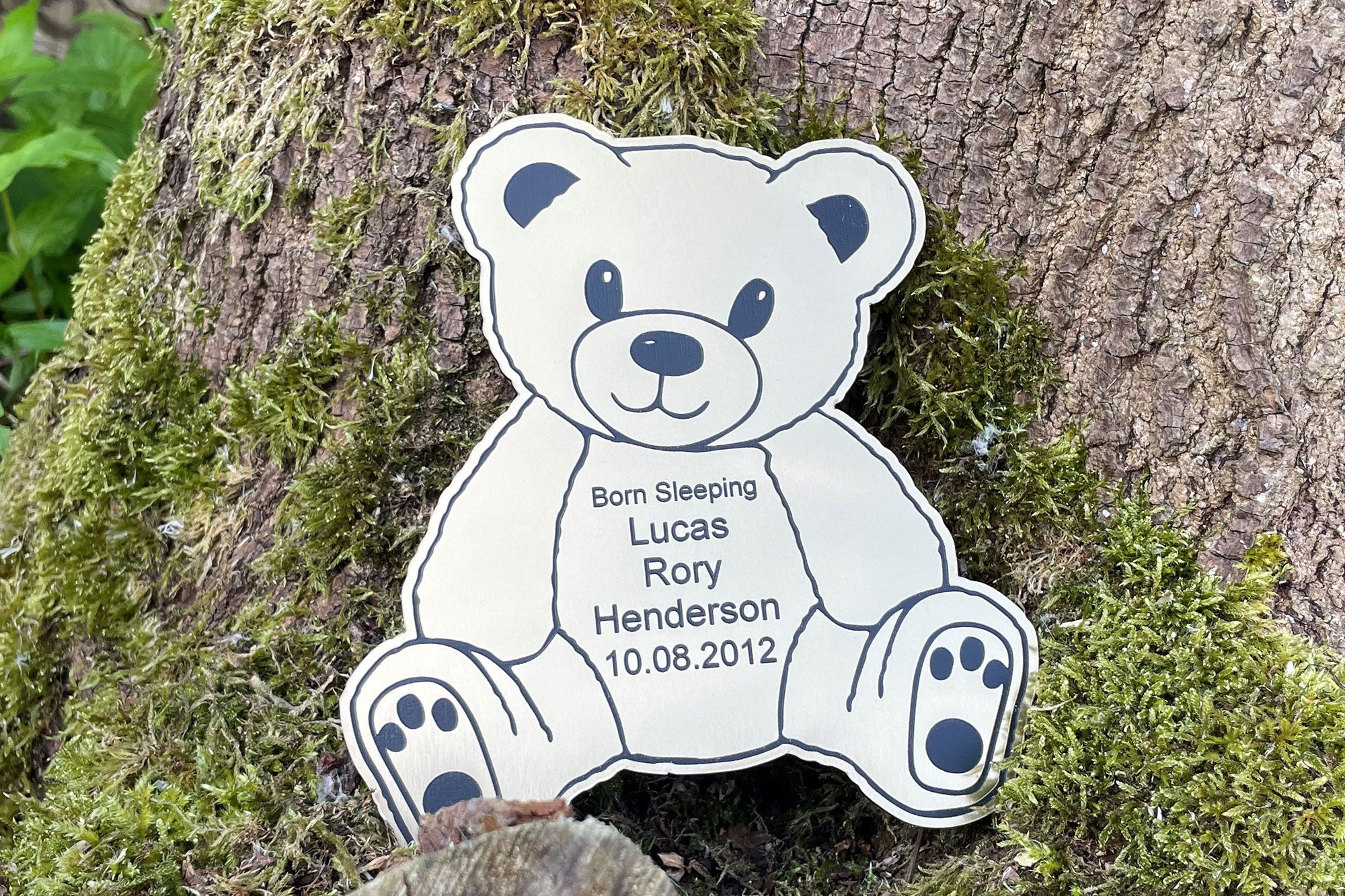 Personalised Teddy Bear Memorial Plaque