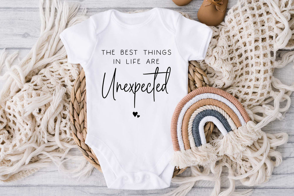 Pregnancy Announcement Baby Vest, Unexpected
