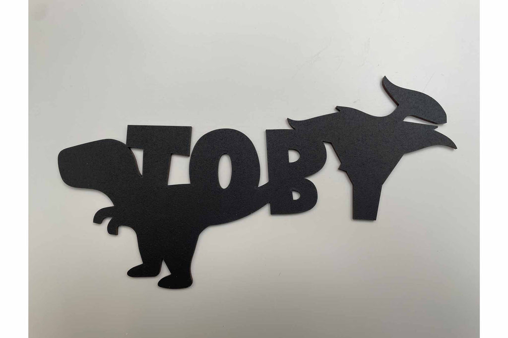 Personalised Dinosaur Themed Bedroom Door Sign, Door Plaque, 3D Effect