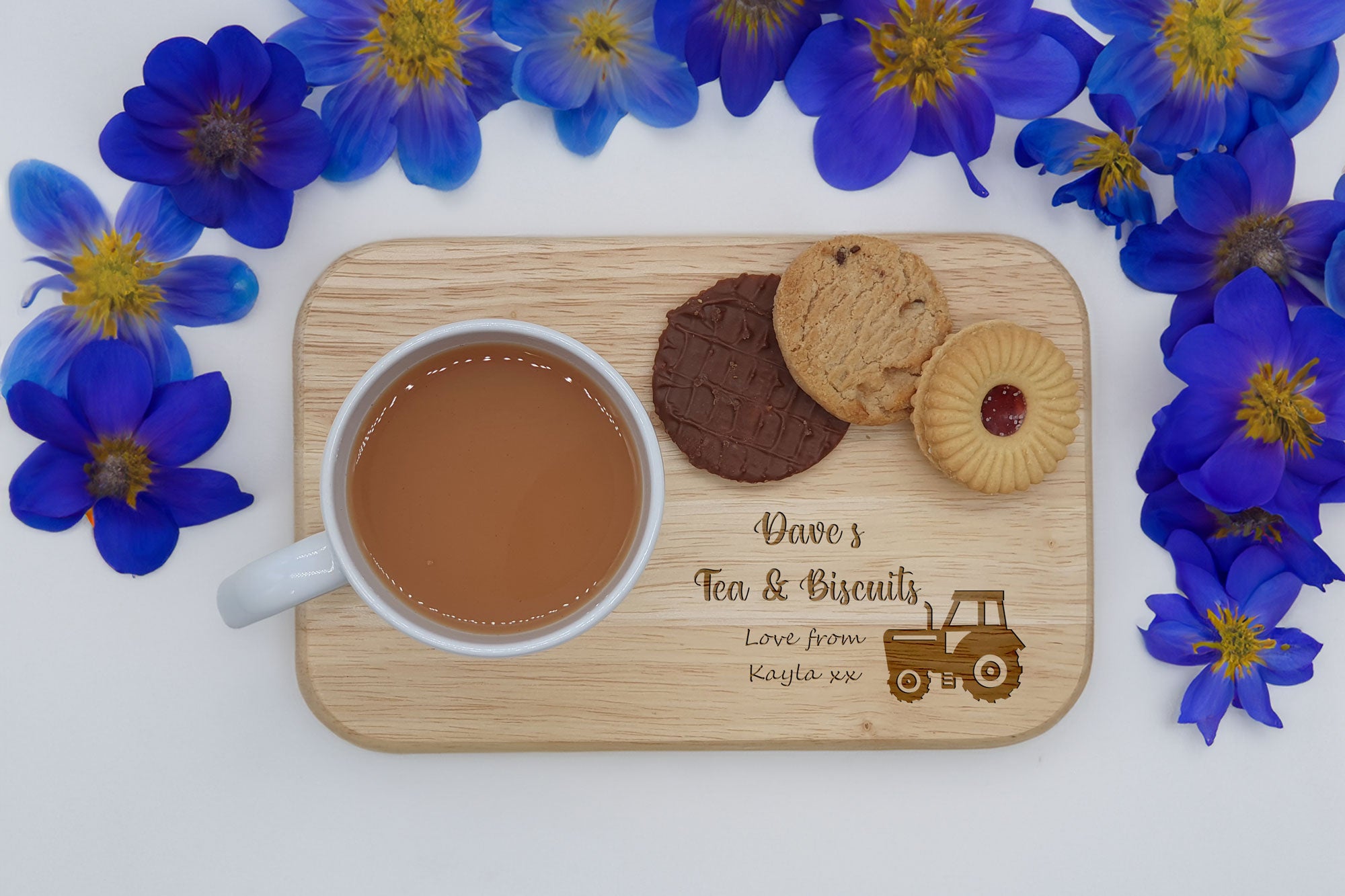 Personalised Tea & Biscuit  Board, Fathers Day