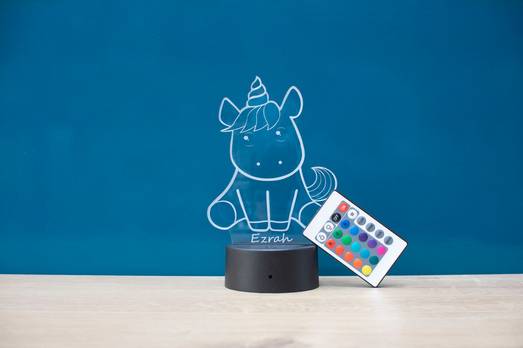 Personalised Unicorn LED Light