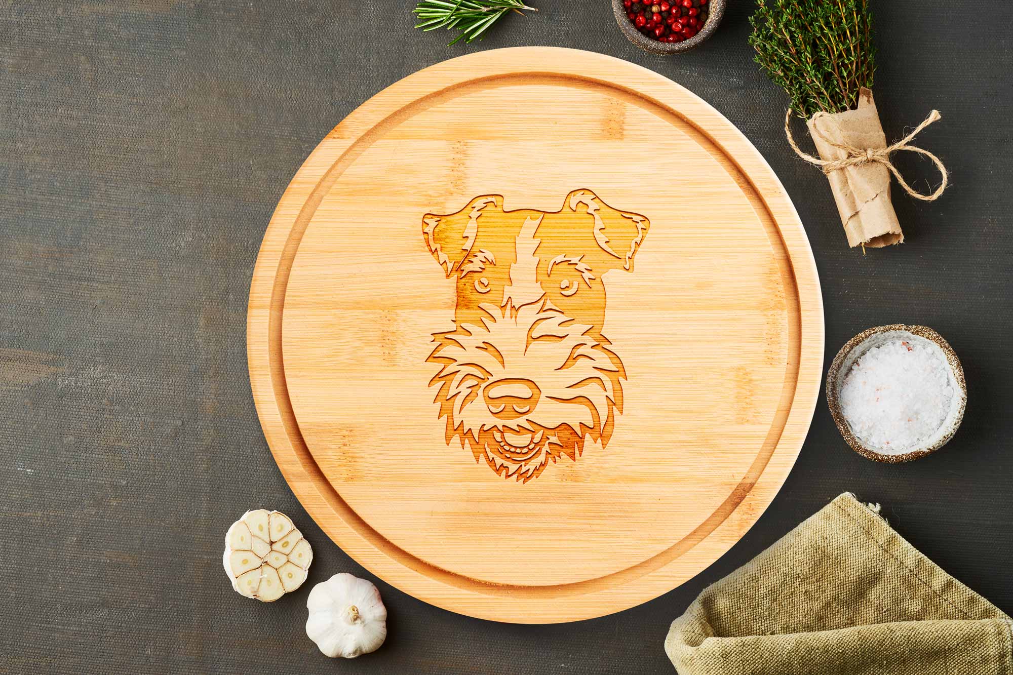 Wire fox Terrier Chopping Board